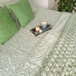 HAND BLOCK PRINT DOUBLE BEDSHEET AND QUILT BEDDING SET
