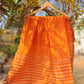 CHANDERI  HAND BLOCK PRINT ORANGE DUPATTA