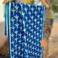 MULMUL COTTON BLOCK PRINT BLUE STOLE