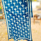 MULMUL COTTON BLOCK PRINT BLUE STOLE