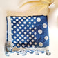 MULMUL COTTON BLOCK PRINT BLUE STOLE