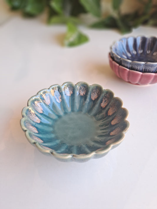 CERAMIC GREEN COLOR DESIGNER SMALL BOWLS (SET OF 2) (Copy)