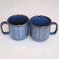 BLUE COLOR LINE CERAMIC MUG/CUP(SET OF 2)
