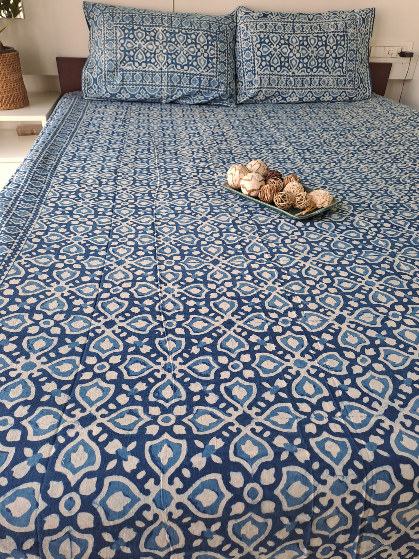 HANDBLOCK PRINT KING SIZE BEDSHEET