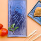 CERAMIC FISH ENGRAVED LIGHT BLUE PLATTER