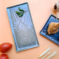 CERAMIC FISH ENGRAVED GREEN PLATTER