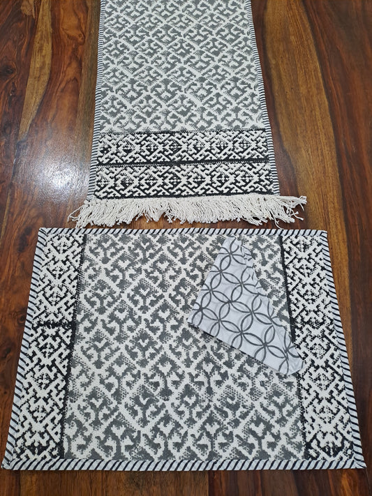 HANDBLOCK PRINT PLACEMAT AND NAPKIN SET