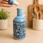 CERAMIC ART HAND PAINTED BLUE COLOR OIL DISPENSER
