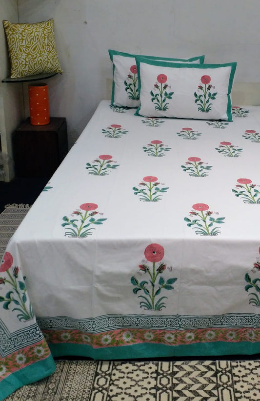 HANDBLOCK PRINT BEDSHEET