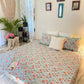 HAND BLOCK PRINT DOUBLE BEDSHEET AND QUILT BEDDING SET