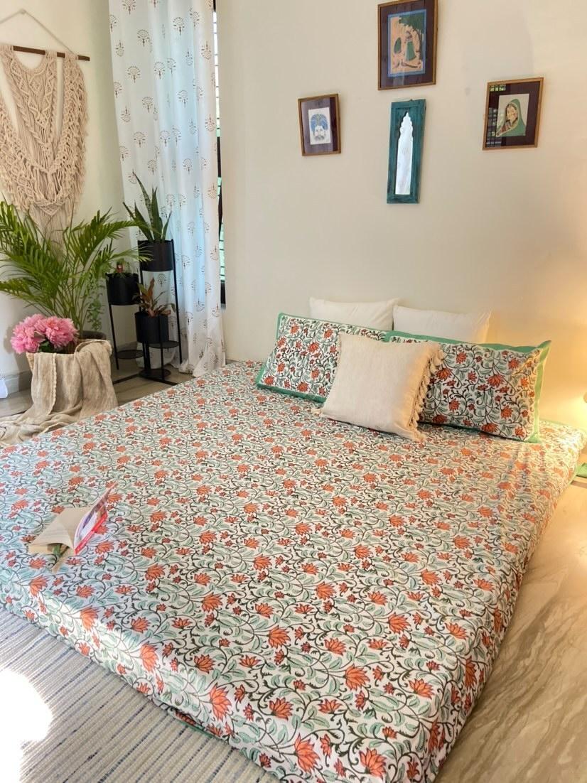 HANDBLOCK PRINT BEDSHEET