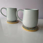GREEN COLOR CERAMIC MUG/CUP(SET OF 2)
