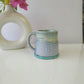 LEAFY BLUE COLOR CERAMIC MUG/CUP(SET OF 2)