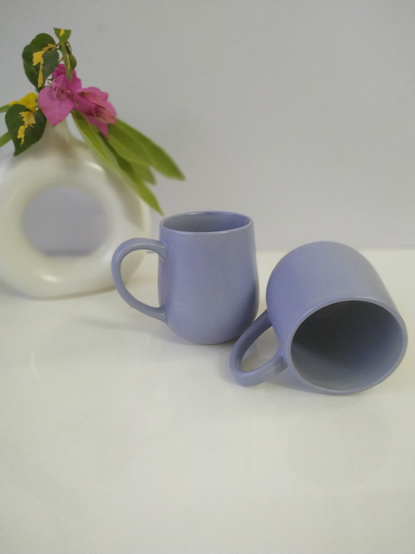 BLUE COLOR CERAMIC MUG (SET OF 2)