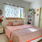 HAND BLOCK PRINT DOUBLE BEDSHEET AND QUILT BEDDING SET