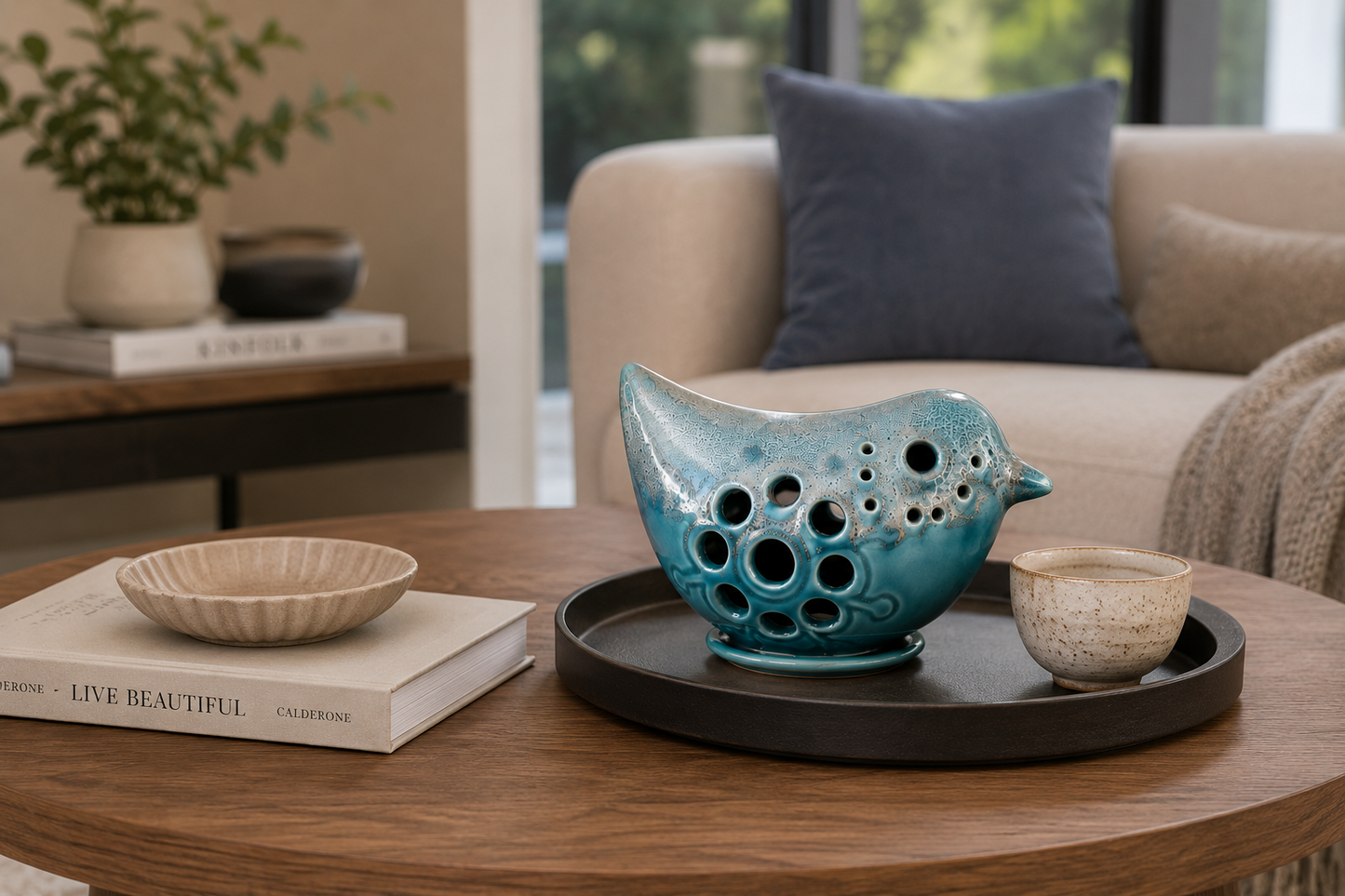 BIRD SHAPE T-LIGHT HOLDER (17 cm x 10 cm x 10 cm)