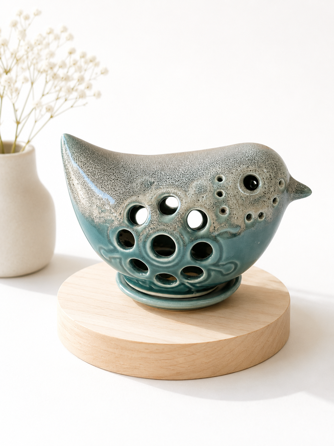 BIRD SHAPE T-LIGHT HOLDER (17 cm x 10 cm x 10 cm)