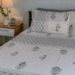 HAND BLOCK PRINT DOUBLE BEDSHEET AND QUILT BEDDING SET