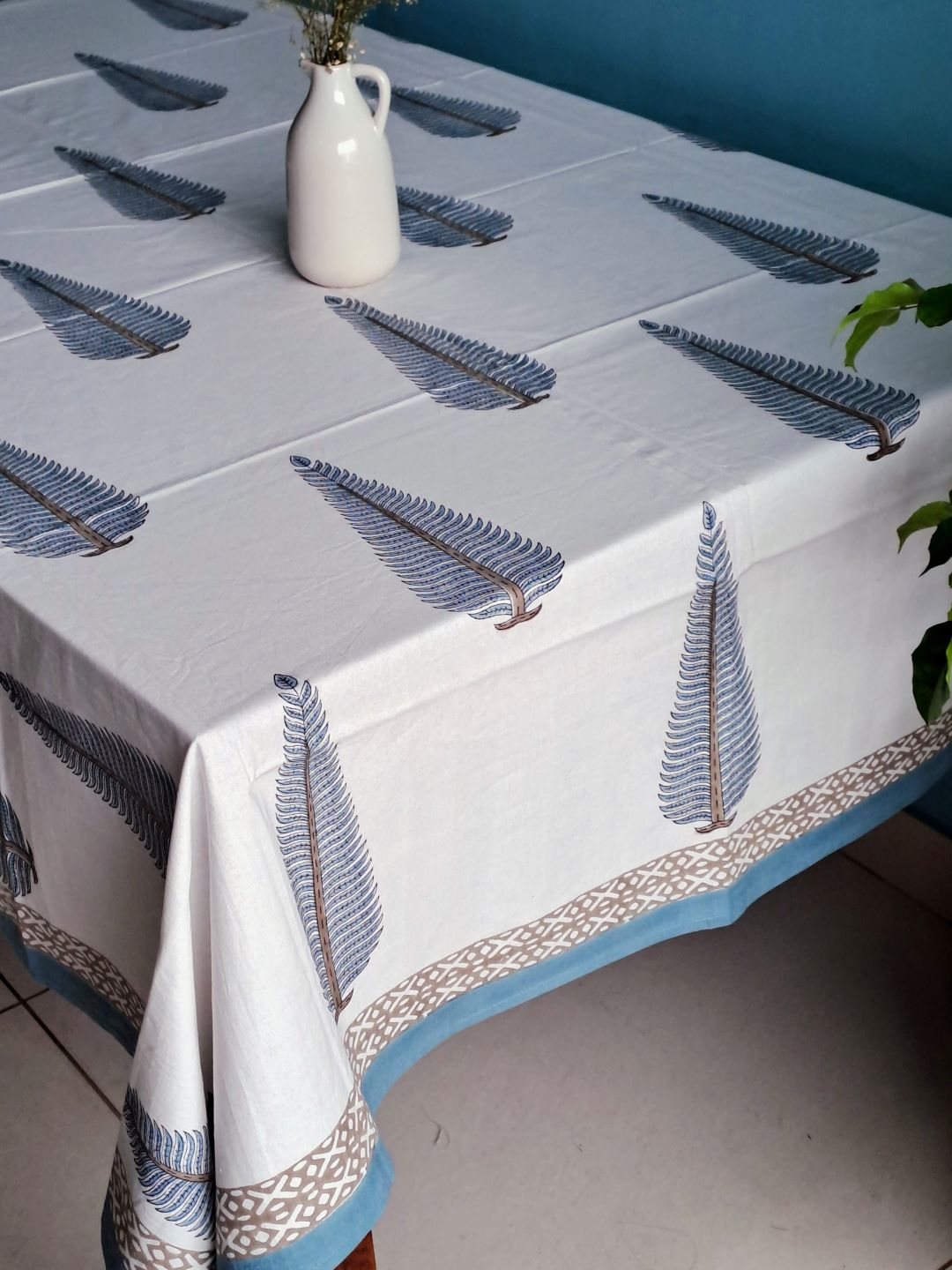 6 SEATER HAND BLOCK PRINT TABLE CLOTH