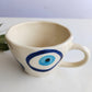 EVIL EYE CREAMIC MUG/CUP(SET OF 2)