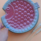 CERAMIC MAROON FISH PLATTER