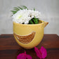 CERAMIC YELLOW SMALL BIRD PLANTER