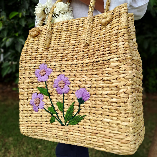 Kauna Grass Bag with hand embroidery design