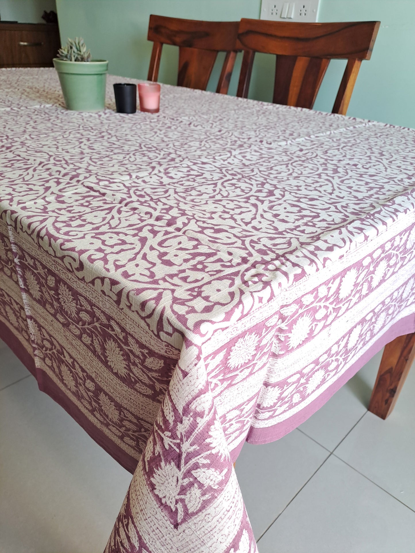 6 SEATER HAND BLOCK PRINT TABLE CLOTH