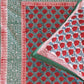 HAND BLOCK PRINT 100% COTTON DOUBLE BEDSHEET