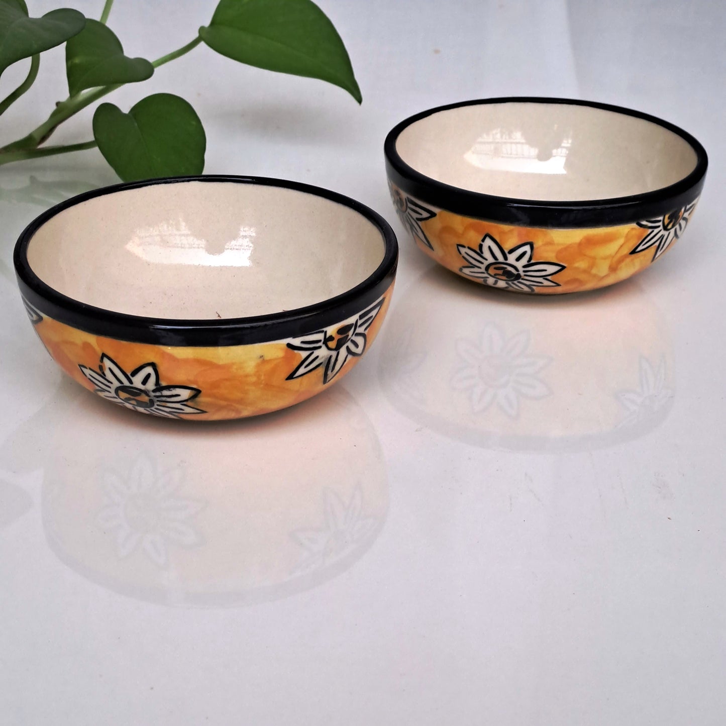 CERAMIC YELLOW NUTS BOWL (SET OF 2)