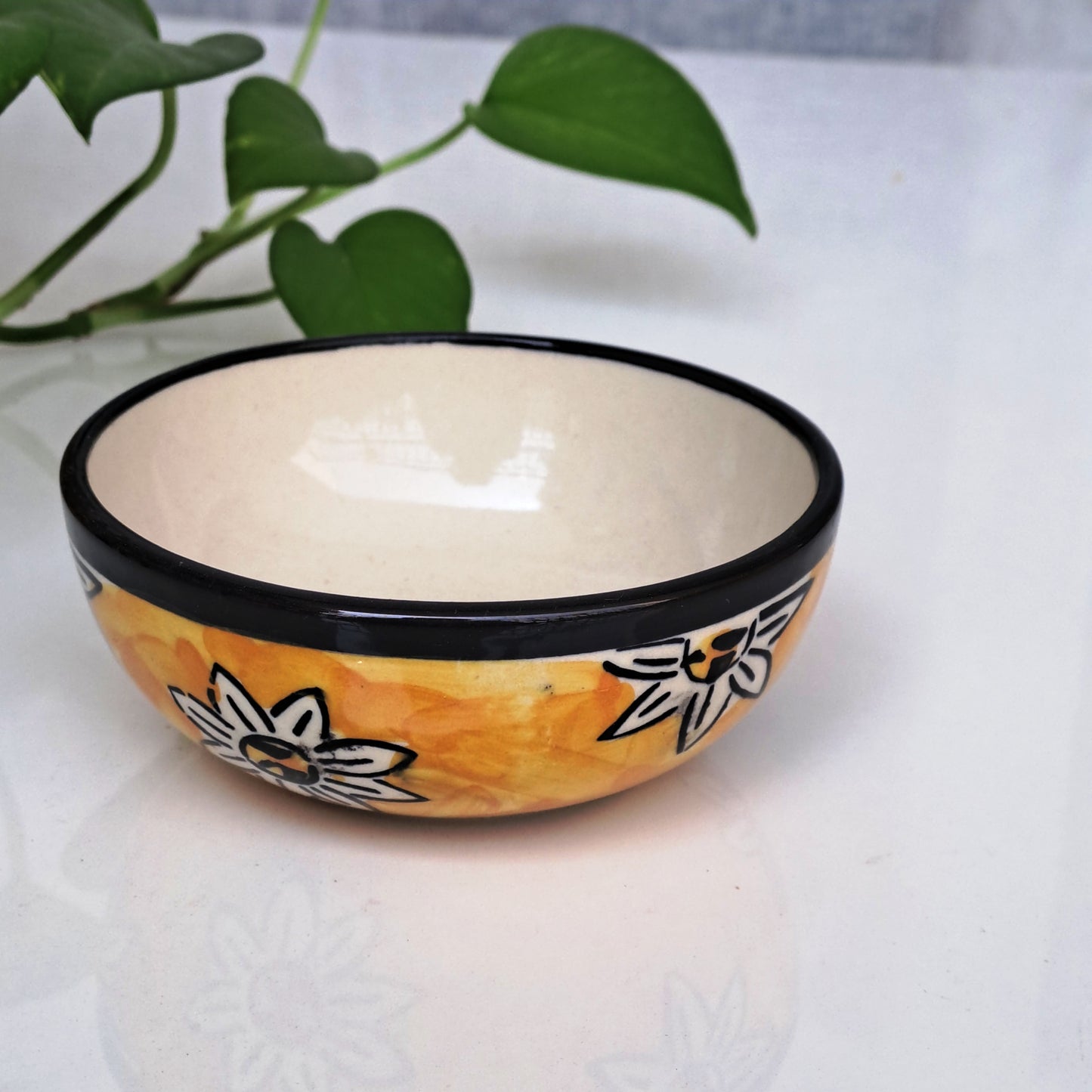 CERAMIC YELLOW NUTS BOWL (SET OF 2)