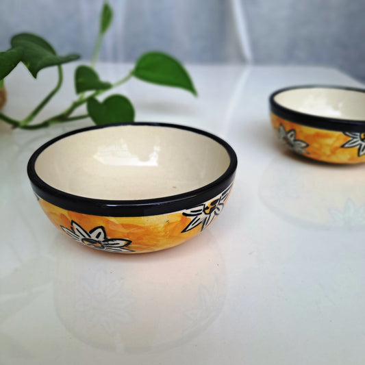 CERAMIC YELLOW NUTS BOWL (SET OF 2)