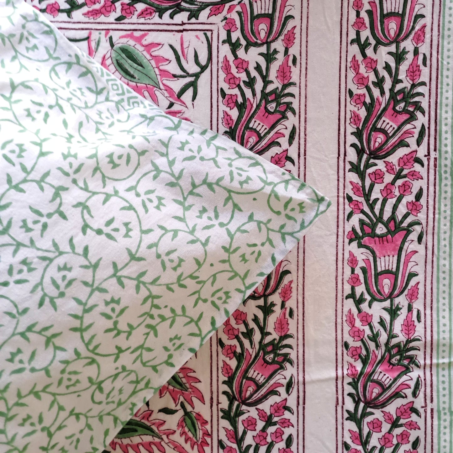100%  COTTON HAND BLOCK PRINT DOUBLE BEDSHEET