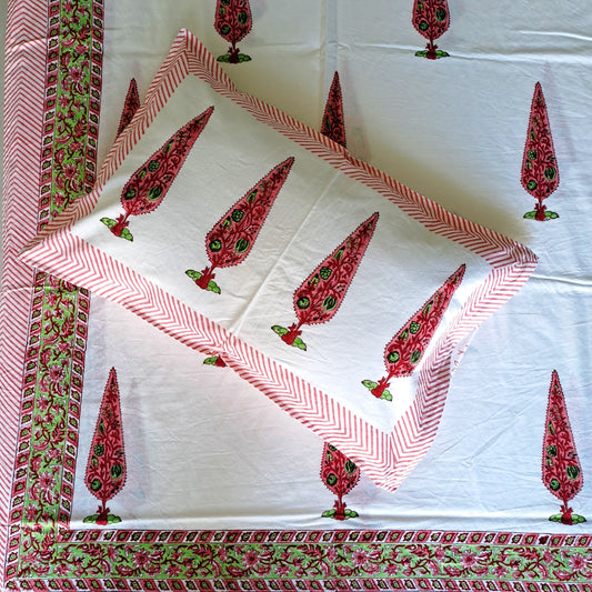 100%  COTTON HAND BLOCK PRINT DOUBLE BEDSHEET