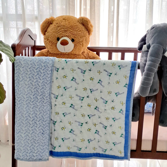 PREMIUM QUALITY HAND BLOCK PRINT BABY QUILT