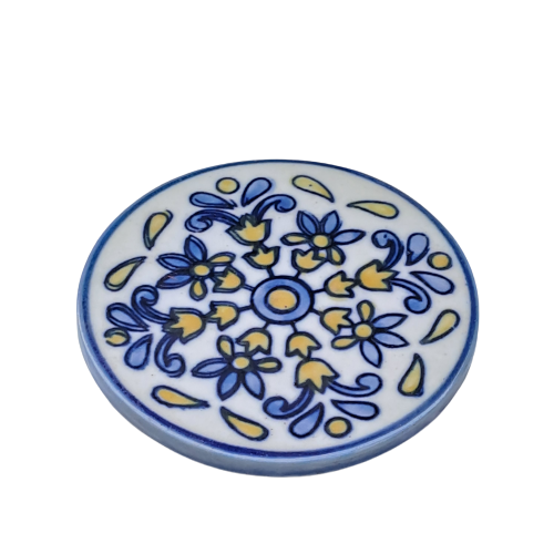 Ceramic handpainted coaster set