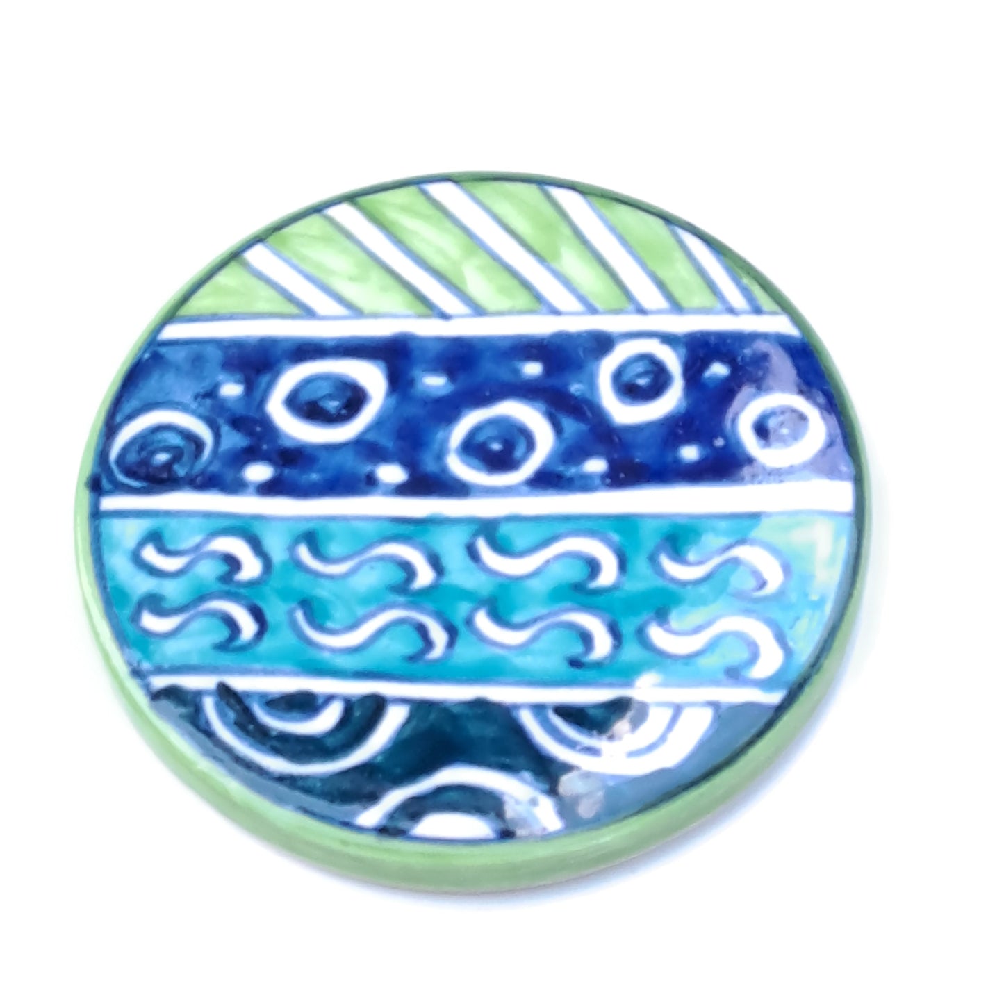 Ceramic handpainted coaster set