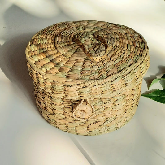 KAUNA GRASS COVERED BASKET / ORGANIZER