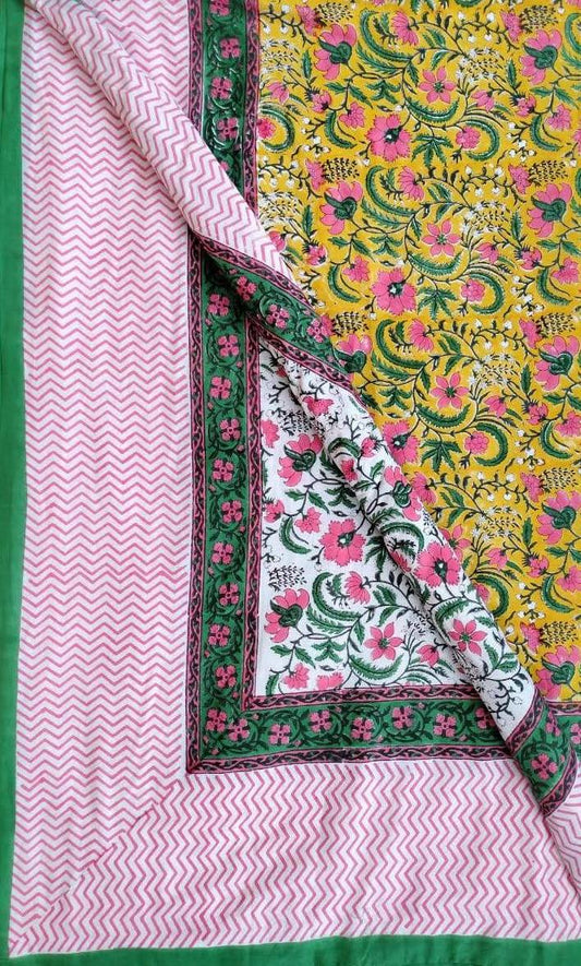 PREMIUM QUALITY HAND BLOCK PRINT DOUBLE DOHAR