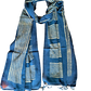 MULMUL COTTON BLOCK PRINT BLUE STOLE