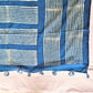 MULMUL COTTON BLOCK PRINT BLUE STOLE
